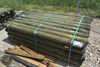 Treated Fence Post Assorted 4IN-8IN X 7FT, 36 In Bundle,