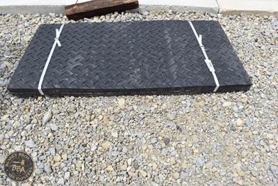 Ground Protection Mat Bundle Of Five, Black Diamond Plate Tread, New/Unused