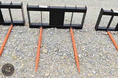 Hay Spear Attachment Dual Spear, Skid Steer Mount, New/Unused