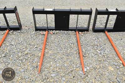 Hay Spear Attachment Dual Spear, Skid Steer Mount, New/Unused