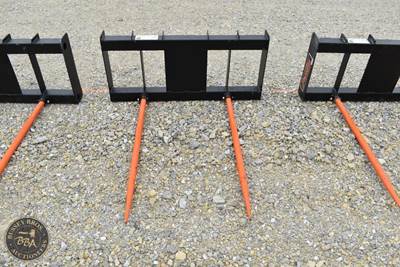 Hay Spear Attachment Dual Spear, Skid Steer Mount, New/Unused