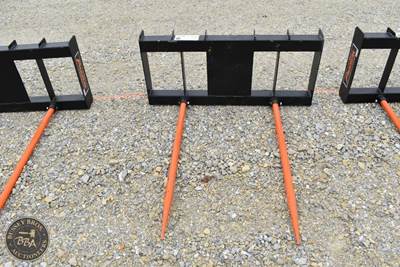 Hay Spear Attachment Dual Spear, Skid Steer Mount, New/Unused
