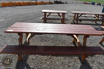 Rustic Wood Picnic Table 8ft Long