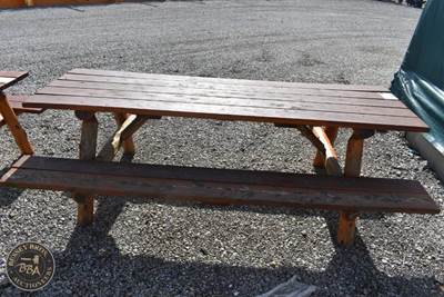 Rustic Wood Picnic Table 8ft Long