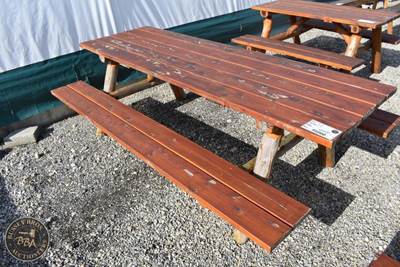 Rustic Wood Picnic Table 8ft Long