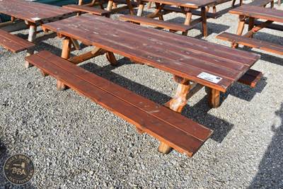 Rustic Wood Picnic Table 8ft Long