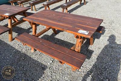 Rustic Wood Picnic Table 5ft Long