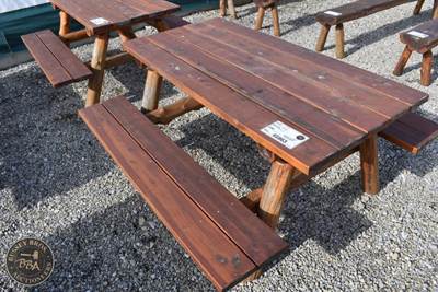 Rustic Wood Picnic Table 5ft Long