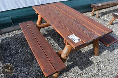 Rustic Wood Picnic Table 5ft Long