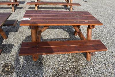 Rustic Wood Picnic Table 5ft Long