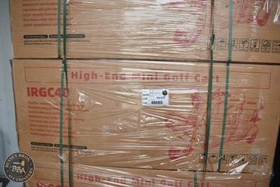 Red, 3 Wheeled Electric Cart Front And Rear Bench Seats, Lights, IRGC40, SN#