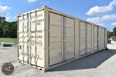 40Ft Shipping Container 4 Side Entry Double Doors, Rear Double Doors, Wood Floor