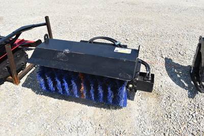 Iranch Mini Sweeper Attachment Mini Skid Steer Mount, Angle Broom,