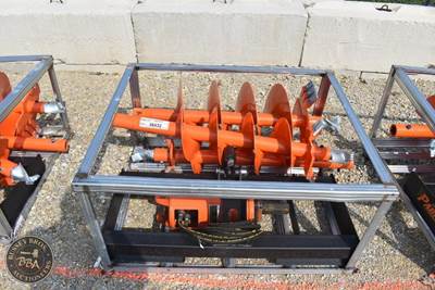 Auger Set Attachment Skid Steer Attachment, Hydraulic, Three Different Sized