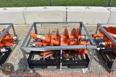 Auger Set Attachment Skid Steer Attachment, Hydraulic, Three Different Sized