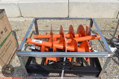 Auger Set Attachment Skid Steer Attachment, Hydraulic, Three Different Sized