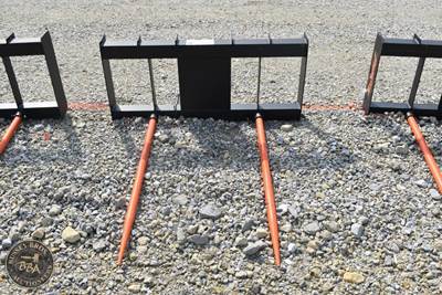 Bale Spear Attachment Skid Steer Mount, Dual Spears, New/Unused