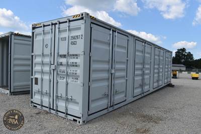 40Ft Shipping Container 4 Side Entry Double Doors, Rear Double Doors, Wood Floor