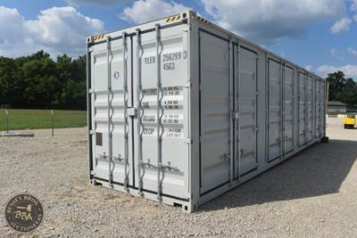 40Ft Shipping Container 4 Side Entry Double Doors, Rear Double Doors, Wood Floor