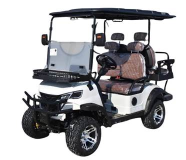 Four Wheeled Golf Cart White, HQ80, Assembly Required, Color May Differ From