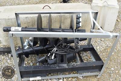Auger Attachement Set Skid Steer Mount, Sells With Two Auger Bits, Hex Drive