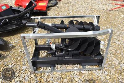 Auger Attachement Set Skid Steer Mount, Sells With Two Auger Bits, Hex Drive
