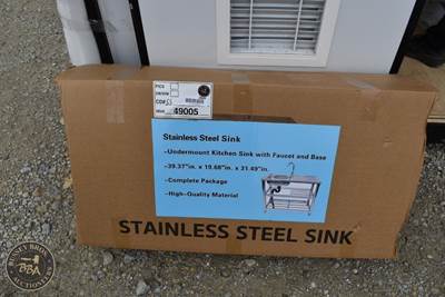 Stainles Steel Freestanding Sink Under Mount Sink With Faucet, Metal Shelves,,