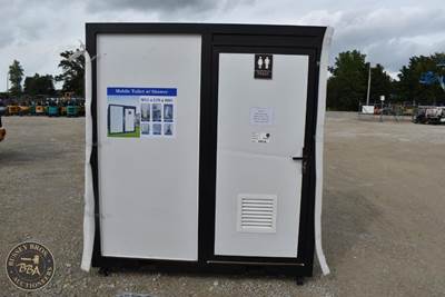Mobil Toilet With Shower Single Stall Bathroom With Toilet Shower, And Sink And