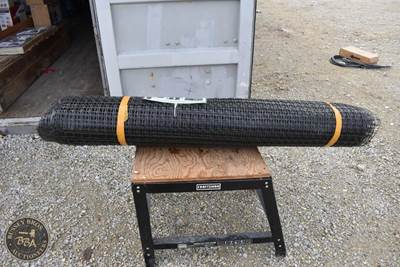 Black Poly Mesh Fence Lot Contains One Roll 3ft X 164ft Long., New/Unused