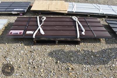 Brown Metal RoOfing Panels Lot Contains 70 Pieces Of Metal, 7.8Ft X 3Ft,