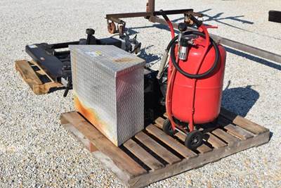 Sand Blaster, Toolbox And Ramsey Platinum 9500 Winch Winch Is With Truck Hitch