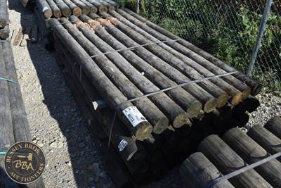 Treated Fence Post Approx 8Ft Long X 4 Inch Diameter Fence Post, Lot Contains 36