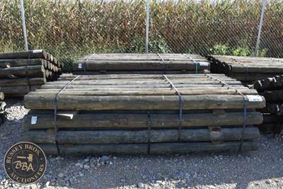 Treated Fence Post Approx 8Ft Long X 4 Inch Diameter Fence Post, Lot Contains 36