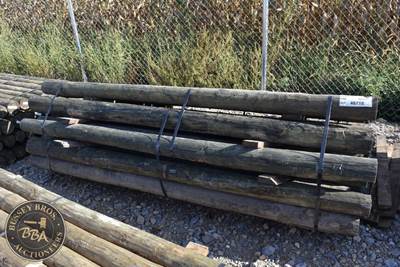 Treated Fence Post Approx 8Ft Long X 4 Inch Diameter Fence Post, Lot Contains 36