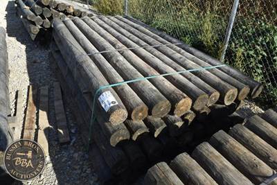 Treated Fence Post Approx 8Ft Long X 4 Inch Diameter Fence Post, Lot Contains 36