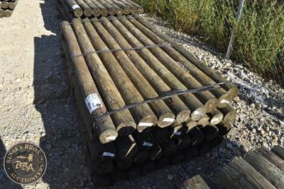 Treated Fence Post Approx 8Ft Long X 4 Inch Diameter Fence Post, Lot Contains 36
