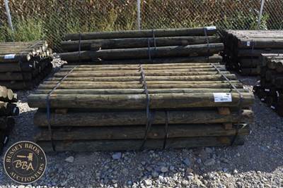 Treated Fence Post Approx 8Ft Long X 4 Inch Diameter Fence Post, Lot Contains 36