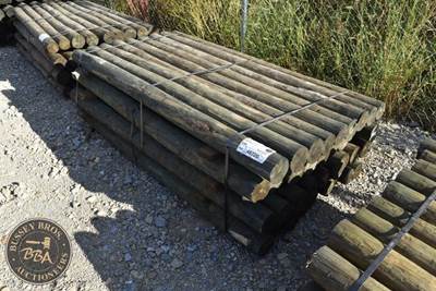Treated Fence Post Approx 8Ft Long X 4 Inch Diameter Fence Post, Lot Contains 36