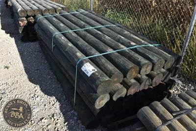Treated Fence Post Approx 8Ft Long X 4 Inch Diameter Fence Post, Lot Contains 36