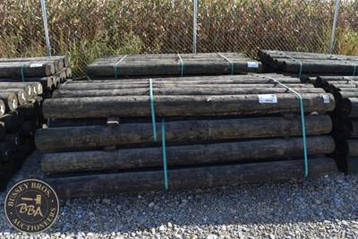 Treated Fence Post Approx 8Ft Long X 6 Inch Diameter Fence Post, Lot Contains 28