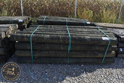 Treated Fence Post Approx 8Ft Long X 6 Inch Diameter Fence Post, Lot Contains 28