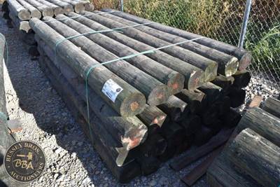 Treated Fence Post Approx 8Ft Long X 6 Inch Diameter Fence Post, Lot Contains 28