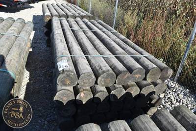 Treated Fence Post Approx 8Ft Long X 6 Inch Diameter Fence Post, Lot Contains 28