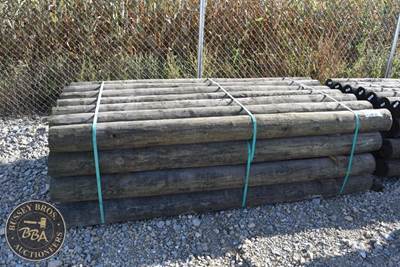 Treated Fence Post Approx 8Ft Long X 6 Inch Diameter Fence Post, Lot Contains 28