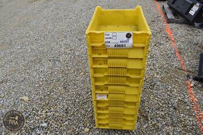Usps Parcel Storage Crates 20in x 14in, Yellow, Quantity 12 (Twelve Will Fit On
