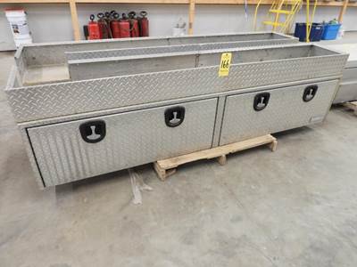 (2) Buyers Aluminum Contrator Tool Box , 8ft Long X 16" Deep