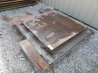 Assorted Steel Plates Including: 63"X63"X1 1/4" Thick,  72"X72"X1/2"thick, Etc.