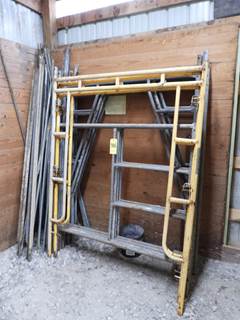 (11) Assorted Scaffolding Uprights W/Braces