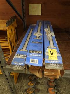 (5) Akron Telescoping Adjustable H.D. Floor Jacks, 4'8"to 8"4"