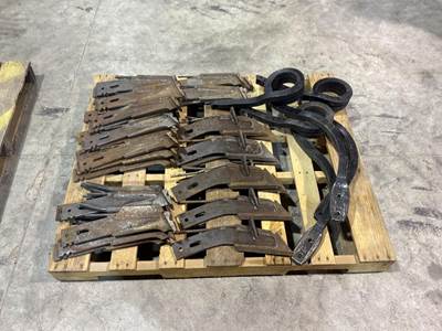 Assortment Of Knives And Spring ShAnks For An Anhydrous Applicator Toolbar.